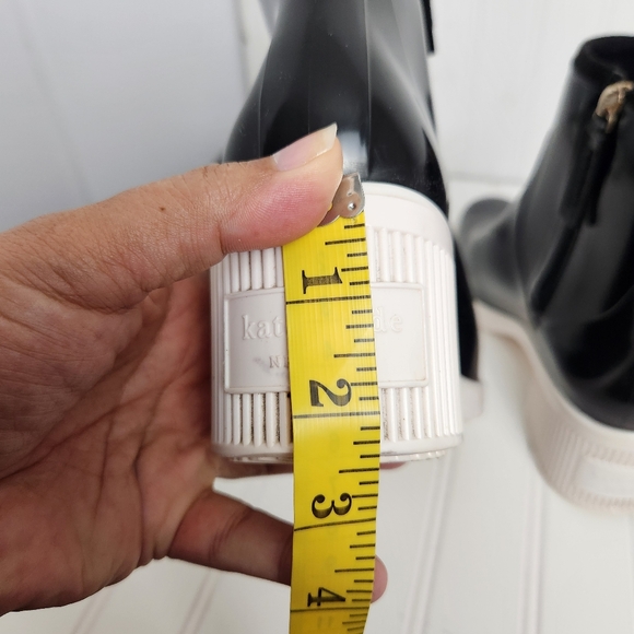 Kate Spade New York Womens Size 9 Black Wellie Puddle Heel Rubber Rain Boots - Picture 15 of 16